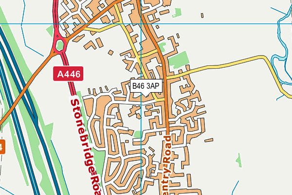 B46 3AP map - OS VectorMap District (Ordnance Survey)