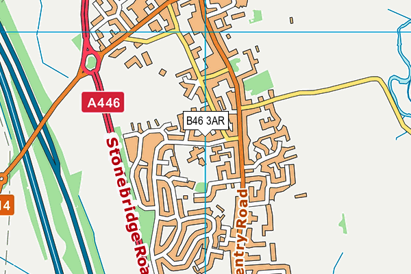 B46 3AR map - OS VectorMap District (Ordnance Survey)