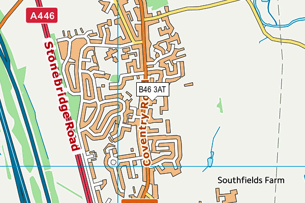 B46 3AT map - OS VectorMap District (Ordnance Survey)