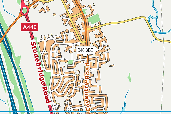 B46 3BE map - OS VectorMap District (Ordnance Survey)