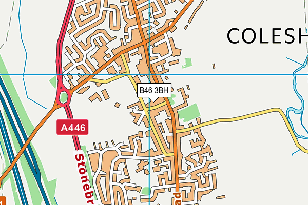 B46 3BH map - OS VectorMap District (Ordnance Survey)