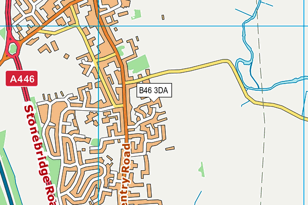 B46 3DA map - OS VectorMap District (Ordnance Survey)