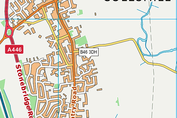 B46 3DH map - OS VectorMap District (Ordnance Survey)