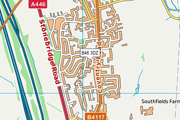 B46 3DZ map - OS VectorMap District (Ordnance Survey)