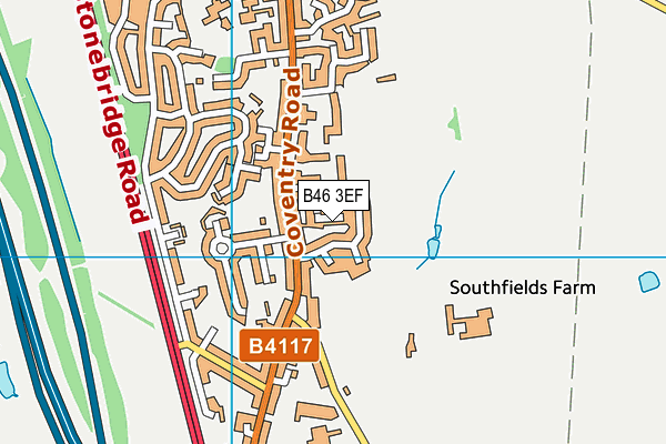 B46 3EF map - OS VectorMap District (Ordnance Survey)