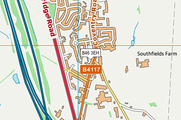 B46 3EH map - OS VectorMap District (Ordnance Survey)