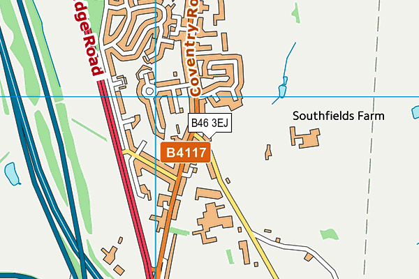B46 3EJ map - OS VectorMap District (Ordnance Survey)