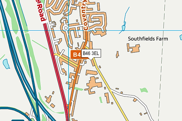 B46 3EL map - OS VectorMap District (Ordnance Survey)