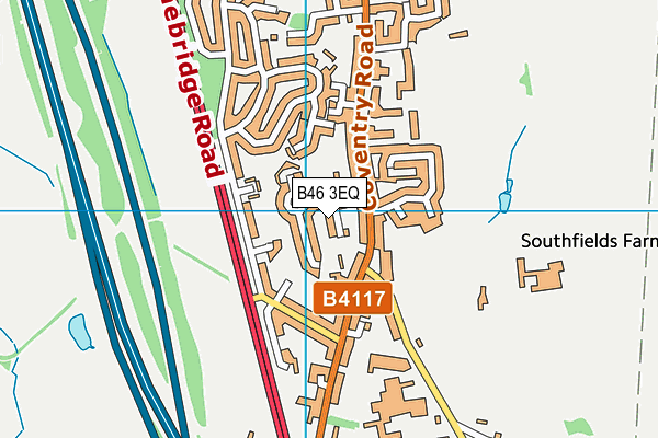 B46 3EQ map - OS VectorMap District (Ordnance Survey)