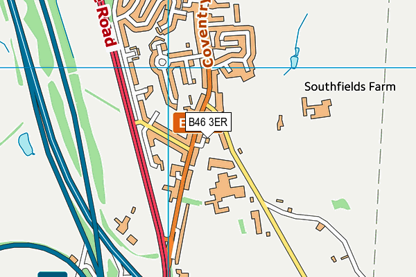 B46 3ER map - OS VectorMap District (Ordnance Survey)