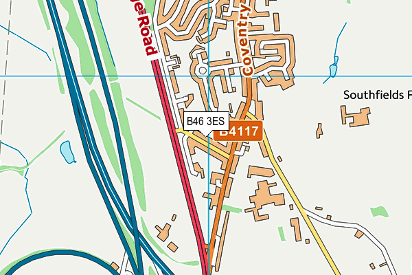 B46 3ES map - OS VectorMap District (Ordnance Survey)