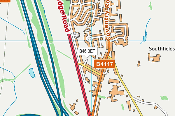 B46 3ET map - OS VectorMap District (Ordnance Survey)