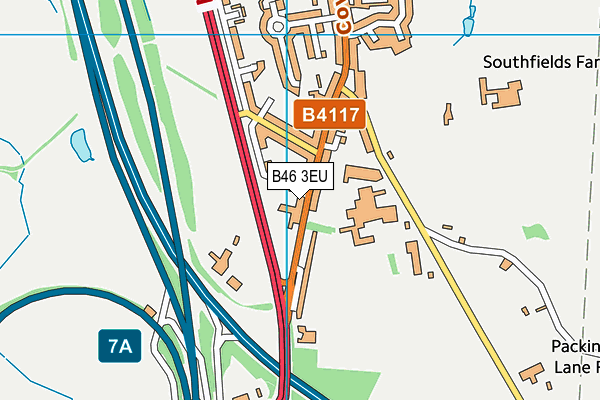 B46 3EU map - OS VectorMap District (Ordnance Survey)