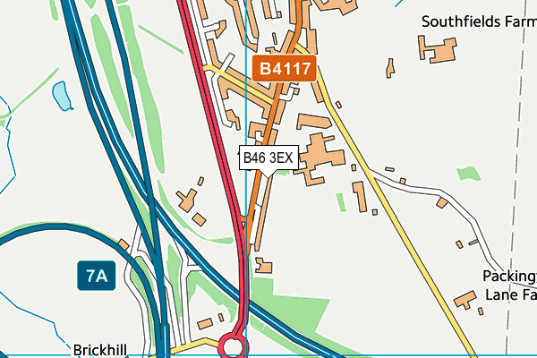 B46 3EX map - OS VectorMap District (Ordnance Survey)