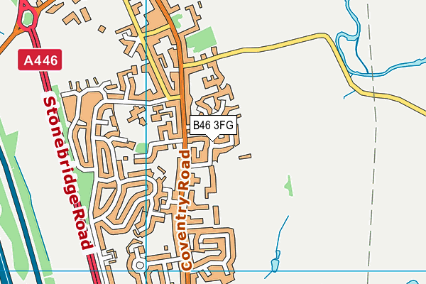 B46 3FG map - OS VectorMap District (Ordnance Survey)