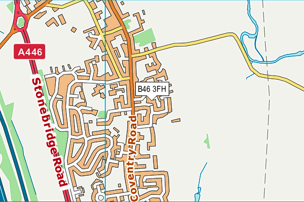 B46 3FH map - OS VectorMap District (Ordnance Survey)