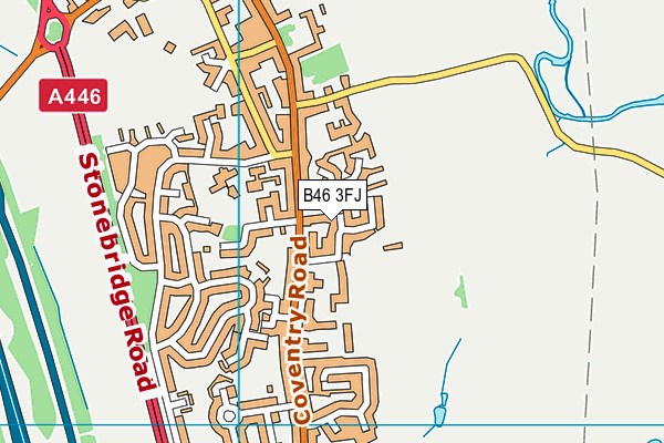 B46 3FJ map - OS VectorMap District (Ordnance Survey)