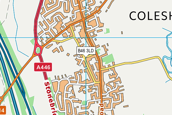 B46 3LD map - OS VectorMap District (Ordnance Survey)