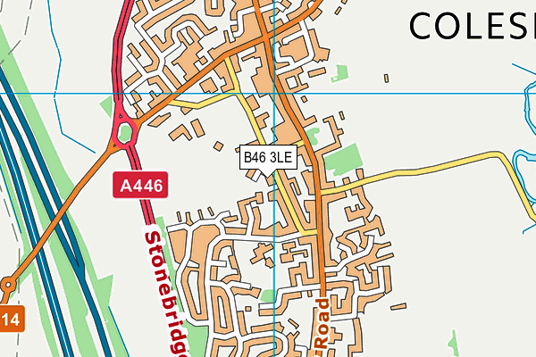 B46 3LE map - OS VectorMap District (Ordnance Survey)