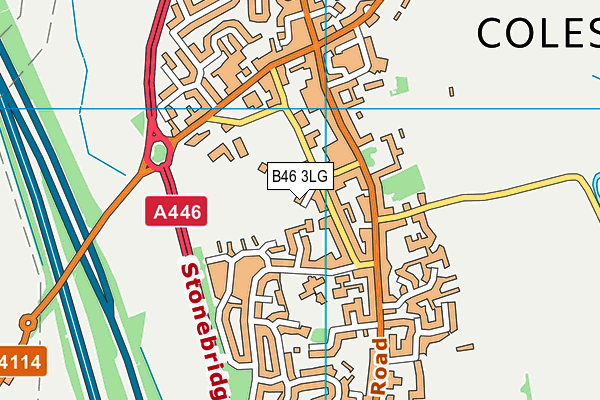 B46 3LG map - OS VectorMap District (Ordnance Survey)