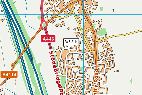 B46 3LN map - OS VectorMap District (Ordnance Survey)