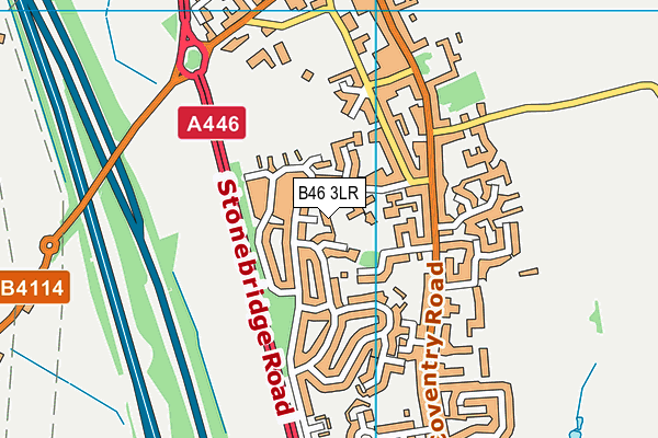 B46 3LR map - OS VectorMap District (Ordnance Survey)