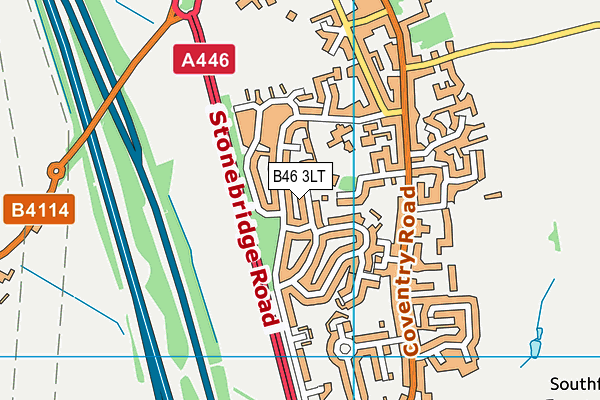 B46 3LT map - OS VectorMap District (Ordnance Survey)