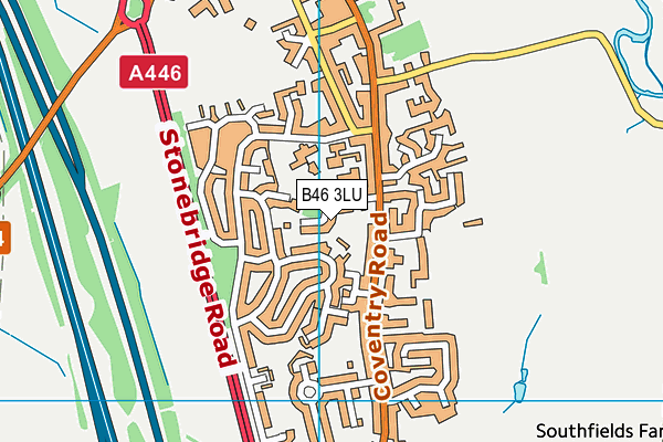 B46 3LU map - OS VectorMap District (Ordnance Survey)