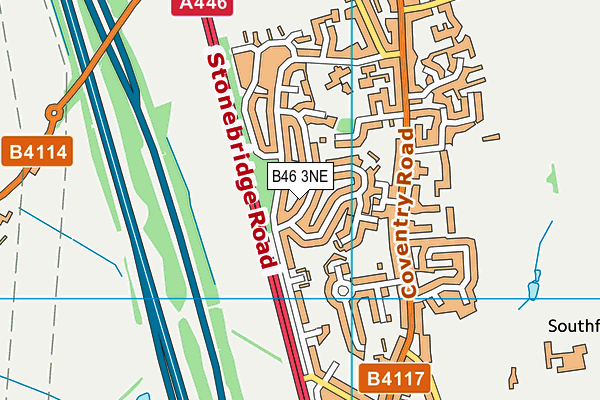 B46 3NE map - OS VectorMap District (Ordnance Survey)