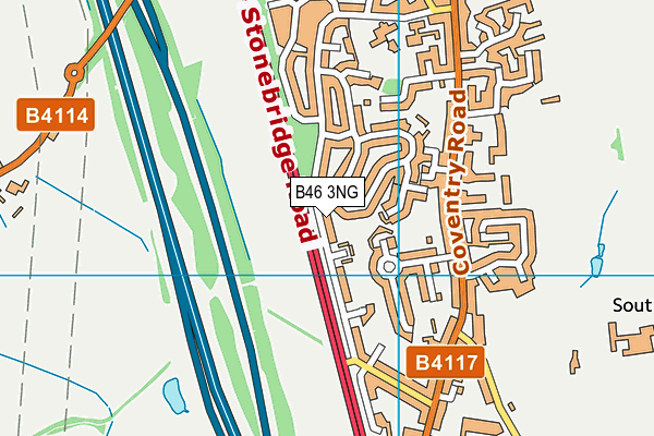 B46 3NG map - OS VectorMap District (Ordnance Survey)