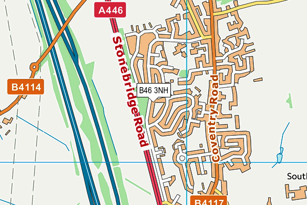 B46 3NH map - OS VectorMap District (Ordnance Survey)