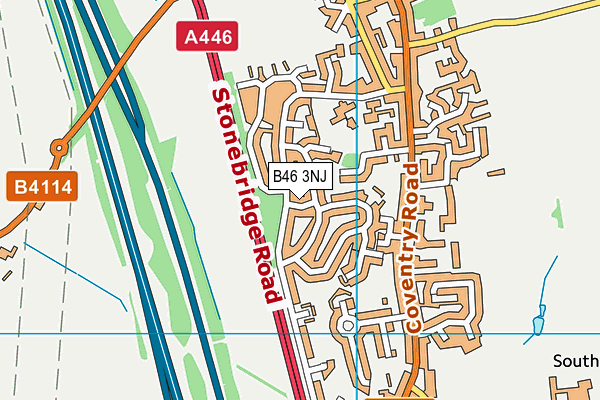 B46 3NJ map - OS VectorMap District (Ordnance Survey)