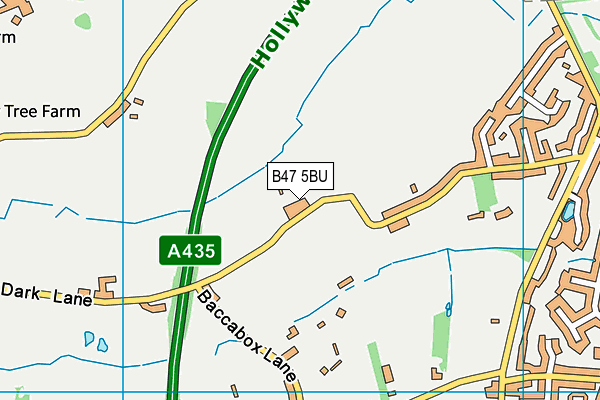 B47 5BU map - OS VectorMap District (Ordnance Survey)