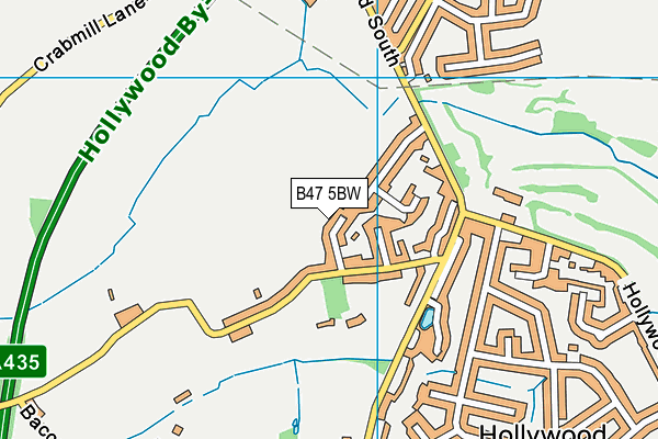 B47 5BW map - OS VectorMap District (Ordnance Survey)