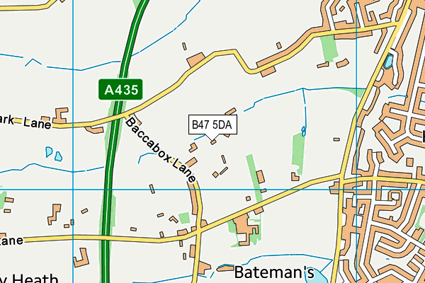 B47 5DA map - OS VectorMap District (Ordnance Survey)