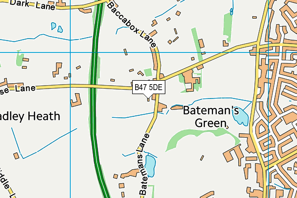 B47 5DE map - OS VectorMap District (Ordnance Survey)