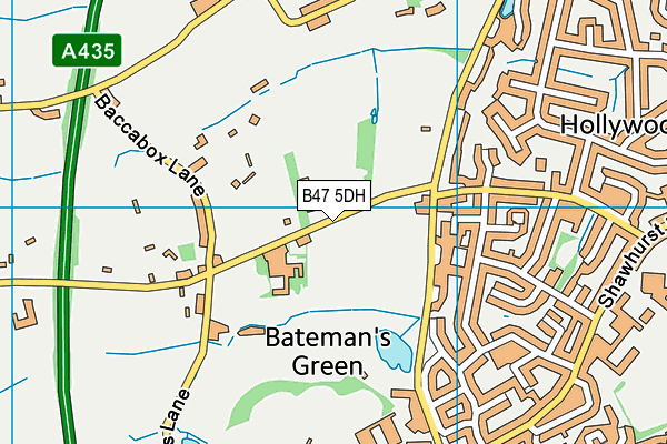 B47 5DH map - OS VectorMap District (Ordnance Survey)