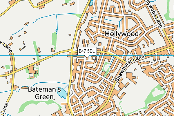 B47 5DL map - OS VectorMap District (Ordnance Survey)