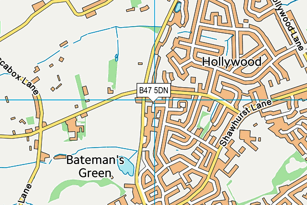 B47 5DN map - OS VectorMap District (Ordnance Survey)