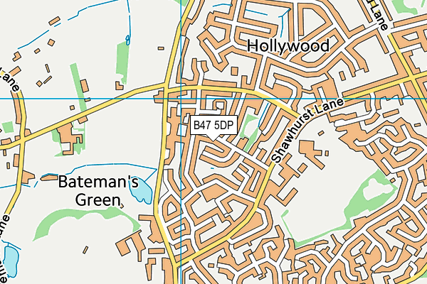 B47 5DP map - OS VectorMap District (Ordnance Survey)
