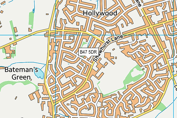 B47 5DR map - OS VectorMap District (Ordnance Survey)