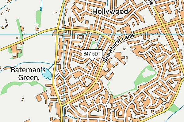 B47 5DT map - OS VectorMap District (Ordnance Survey)