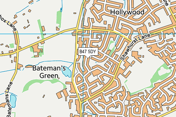 B47 5DY map - OS VectorMap District (Ordnance Survey)