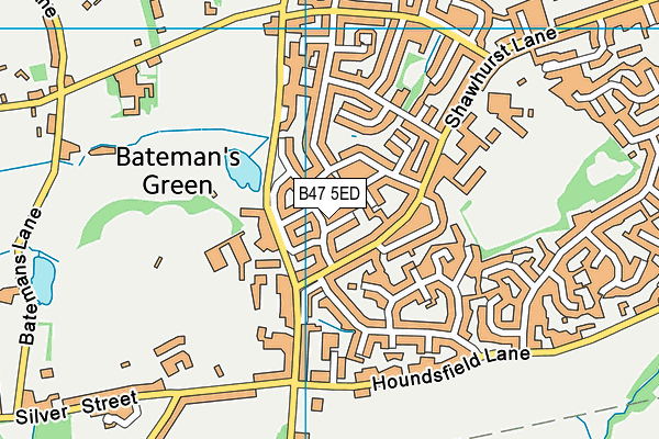 B47 5ED map - OS VectorMap District (Ordnance Survey)