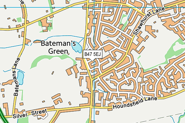 B47 5EJ map - OS VectorMap District (Ordnance Survey)