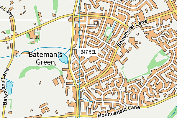 B47 5EL map - OS VectorMap District (Ordnance Survey)