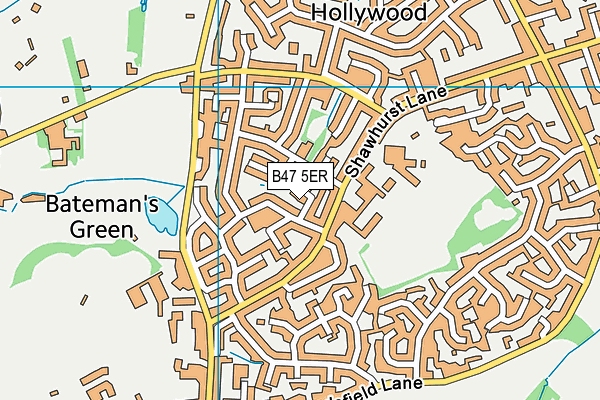 B47 5ER map - OS VectorMap District (Ordnance Survey)