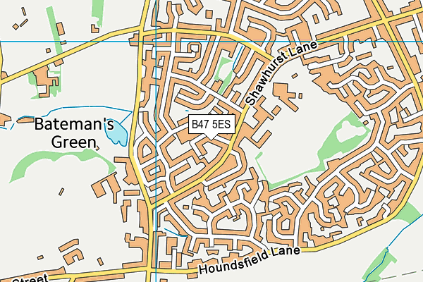 B47 5ES map - OS VectorMap District (Ordnance Survey)