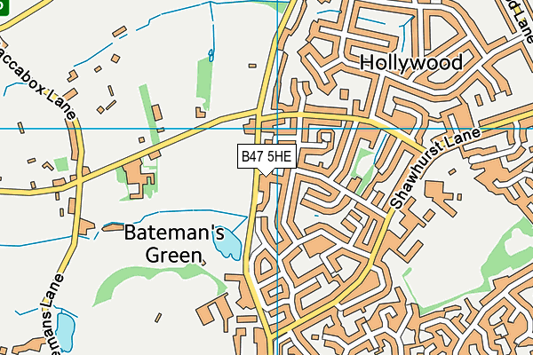 B47 5HE map - OS VectorMap District (Ordnance Survey)
