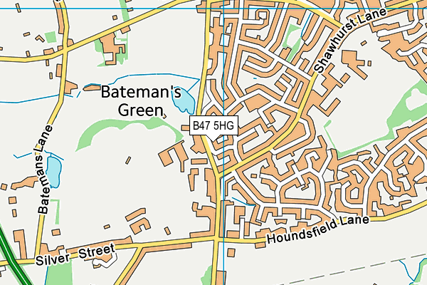 B47 5HG map - OS VectorMap District (Ordnance Survey)